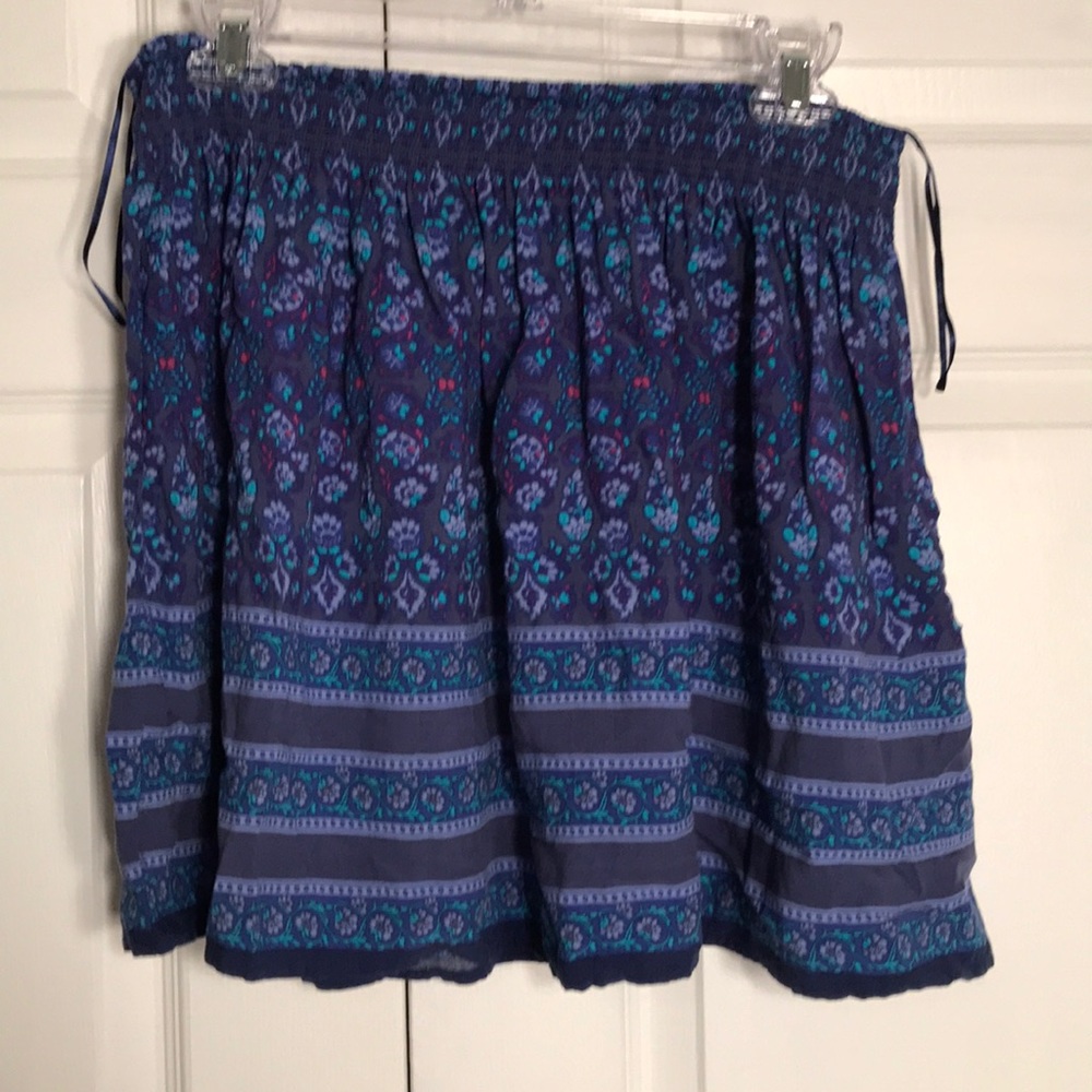 Blue floral mini skirt